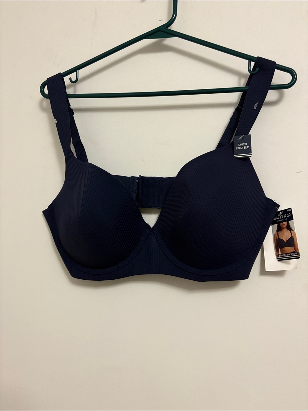 Nautica Navy Molded Underwire Bra with Wide Straps